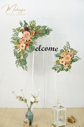 Terracotta Wedding Sign Faux Flower Swag Pack of 2