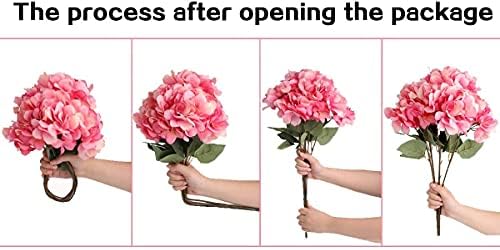 Jims Cabin Artificial Silk Hydrangea Bouquet Set
