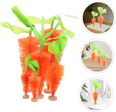 6pcs Sisal Fiber Carrot Ornaments for Easter Party Decor