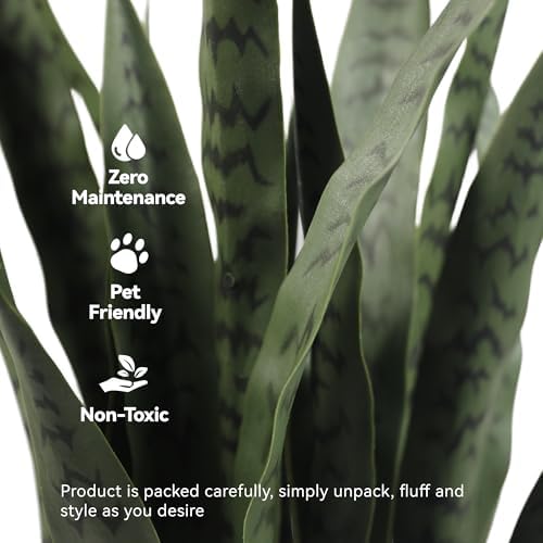 Solution4Patio 3ft Artificial Snake Plant for Home Office Decor