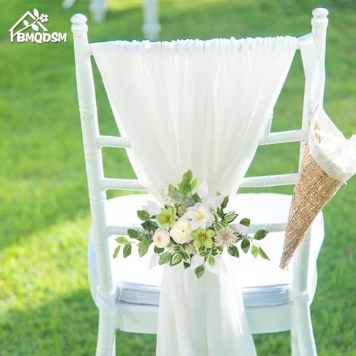 Wedding Arch Flowers Faux Set of 2 Green Decorations