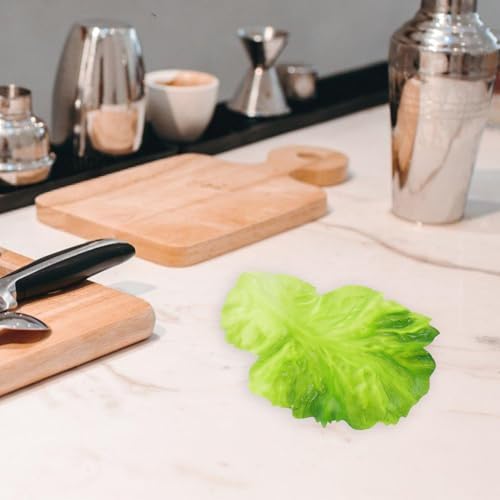 Cabilock 4pcs Realistic Decorative Fake Lettuce Leaves