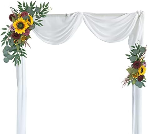 Emivery Artificial Wedding Flower Swag Kit