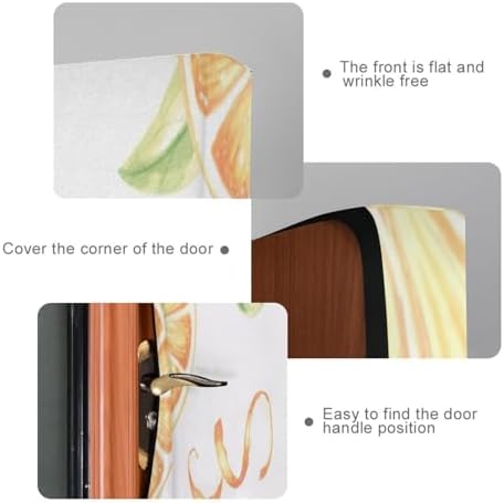 Susiyo Halloween Orange Door Cover Stretch Fabric