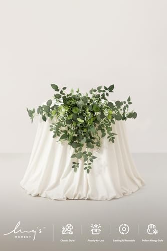 Lings Moment 2PCS Artificial Flower Garland for Wedding Decor