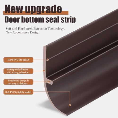 Weather Stripping Door Seal Strip with Self-Adhesive Backing 05x2m Beige