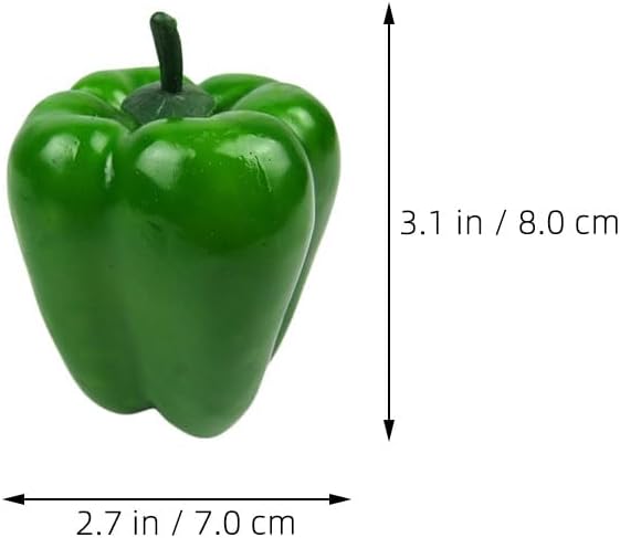 LOGOFUN 3PCS Realistic Artificial Sweet Pepper Decor