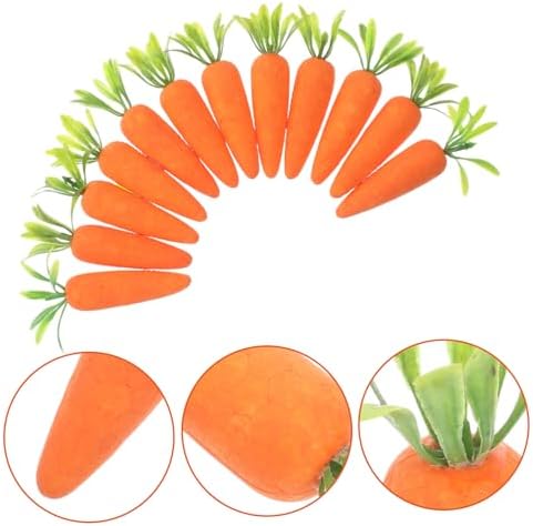 Easter Carrot Basket Decor 12pcs Fake Plastic Carrots
