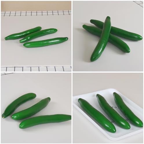 Alipis 4pcs Artificial Green Cucumber Decorations
