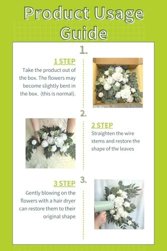 Muhanjia Wedding Sign Faux Flower Swag Pack of 2