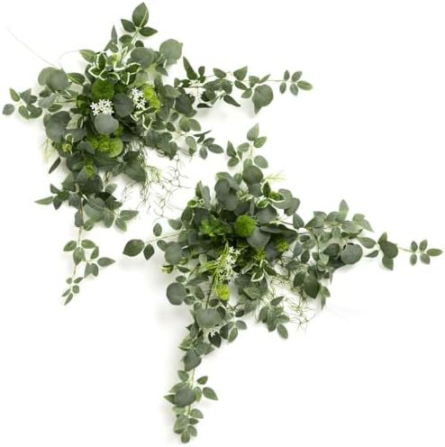 Lings Moment 2PCS Artificial Flower Garland for Wedding Decor