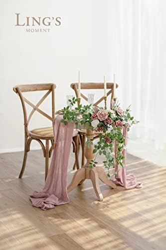 Lings Moment 2PCS Dusty Rose Mauve Artificial Floral Swags