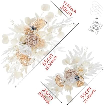 Amagogo 2X Wedding Arch Artificial Flower Swag Decor