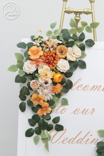 Odouzy Pack of 2 Artificial Wedding Arch Flowers