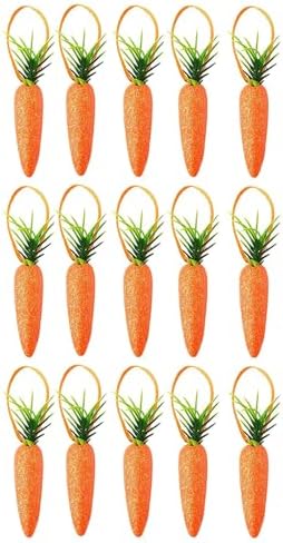 15 30pcs Artificial Carrot Decorations for Easter Party