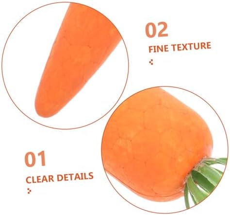 Easter Carrot Basket Decor 12pcs Fake Plastic Carrots