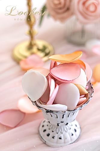 Lookein 300pcs Rose Petals Satin for Wedding Decorations