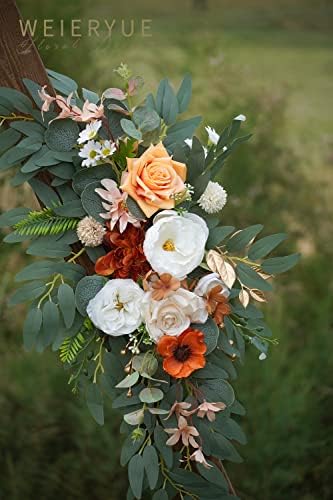 Artificial Wedding Arch Flowers Kit Caramel White