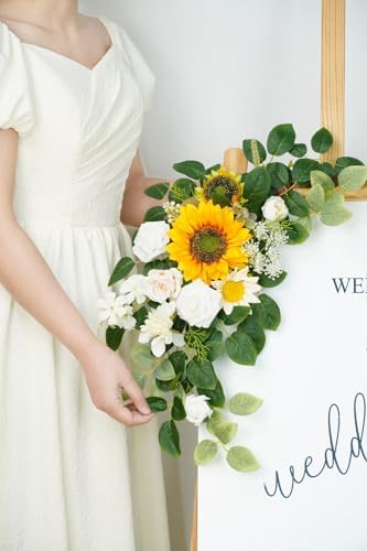 Piklado Wedding Decor Welcome Sign Flower Backdrop Garland