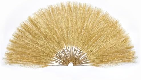 Serwalin 60Pcs Artificial Gold Pampas Grass Decor