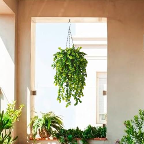 ZFProcess Artificial Hanging Plants Basket for Outdoor Decoration