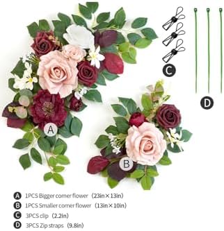 Piklado Wedding Decor Welcome Sign Flower Backdrop Garland 1
