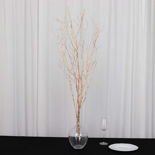 Efavormart 6 Pack Metallic Gold Birch Branches 46 Inch Vase Fillers