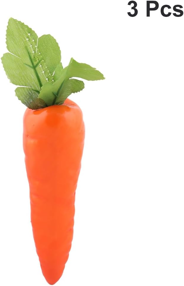 Uxcell Artificial Carrot Decor 3pcs Orange and Green