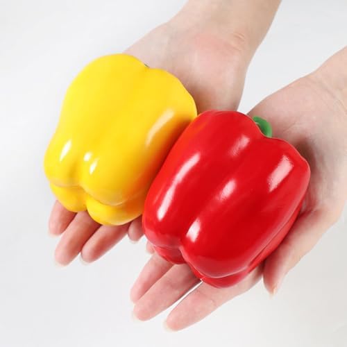 LOGOFUN 3PCS Realistic Artificial Sweet Pepper Decor