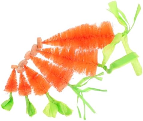 6pcs Sisal Fiber Carrot Ornaments for Easter Party Decor