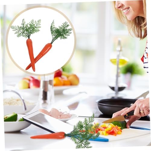 STOBAZA 2Pcs Lifelike Carrot Decoration Models