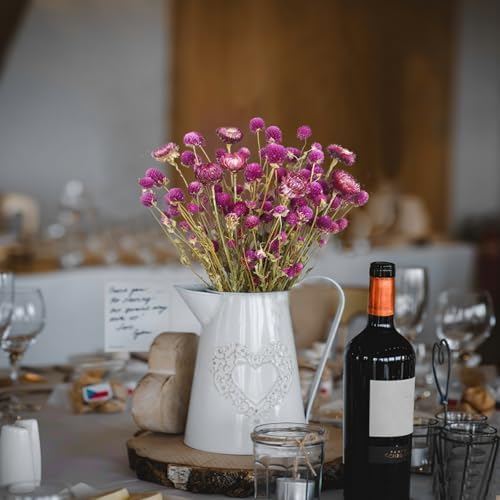 Dried Flowers Bouquet Purple Daisy Amaranth Chrysanthemums Wedding Centerpiece Decor