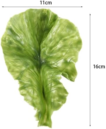 Pokinge 10pcs Artificial Lettuce Leaves Decor