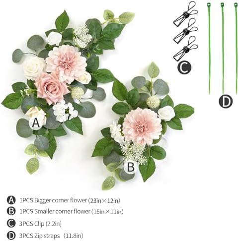 WEIERYUE Pack of 2 Artificial Flowers Decorations 1