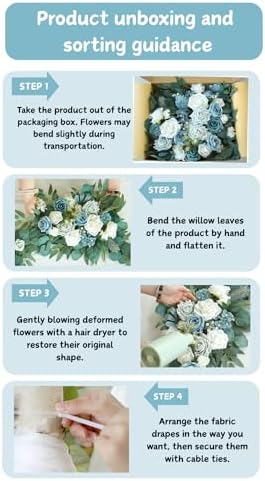 Artificial Flower Arch Decor Kit Pack of 4