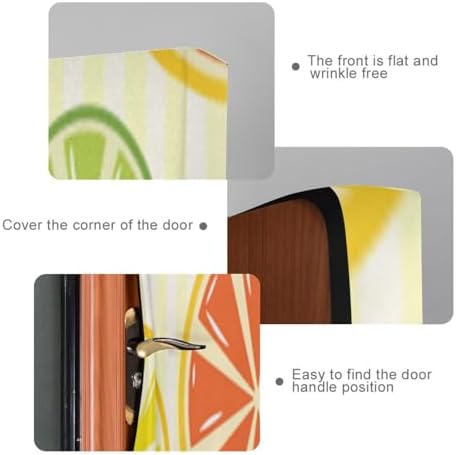 Susiyo Yellow Lemon Orange Door Cover Fabric Decor