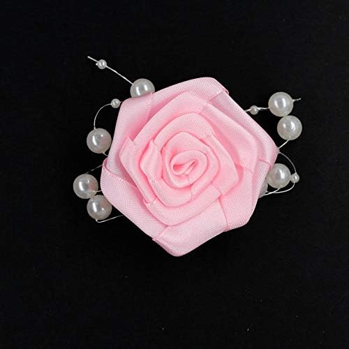 Banlardk Silver Rose Artificial Flower Boutonniere for Men Wedding Ceremony XH521