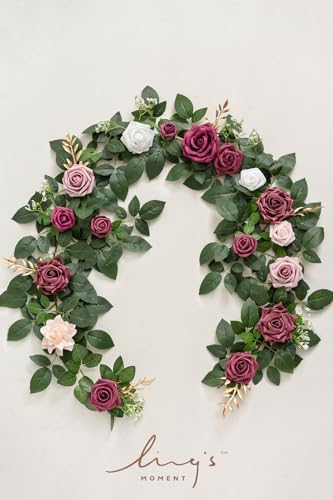Lings Moment 5FT Burgundy Artificial Flower Garland