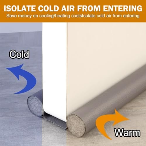 Adjustable Under Door Sound Blocker 36 in Brown
