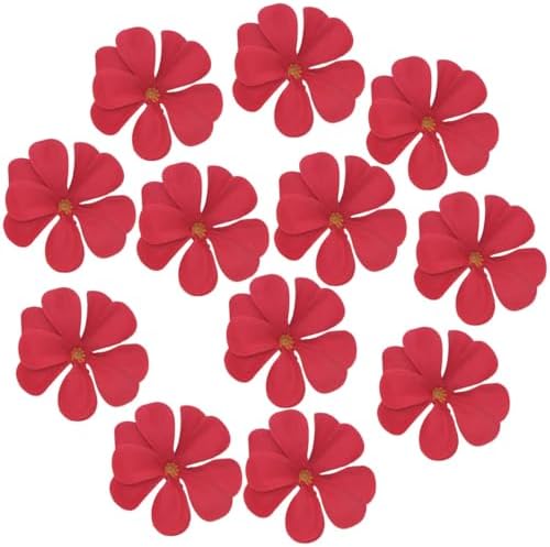 100 Pcs 28 Inch Red Artificial Plumeria Flower Heads