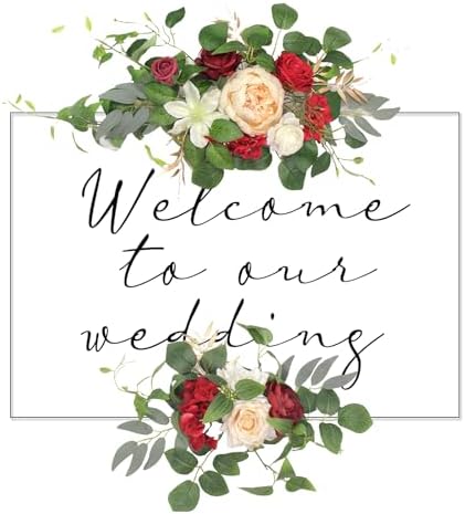 Wedding Arch Flowers Faux Set of 2 for Decorations