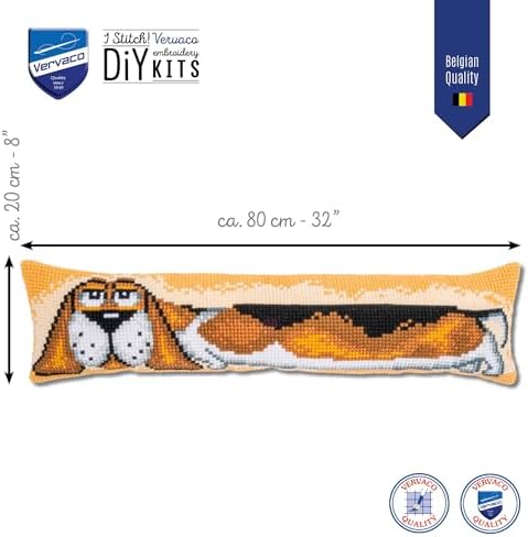 Vervaco Cross Stitch Kit Dog Ecru 80x20cm