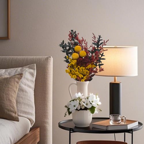 LBREVOGA Dried Flower Bouquet - 15 Inches Red Design