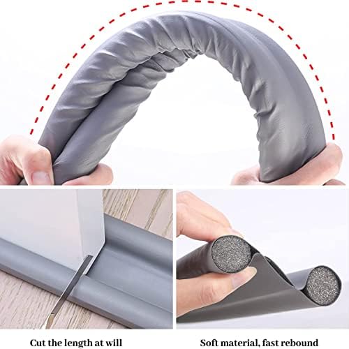 2PCS Door Draft Stopper Thermal Insulation Dustproof Cuttable Washable