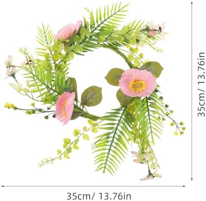 MAGICLULU Artificial Flower Wreath for Candles