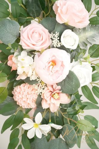Artificial Flower Arch Kit 4 Pieces Flamingo Pink Rose Decor