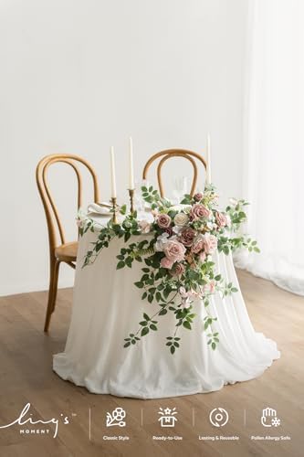 Lings Moment 2PCS Dusty Rose Artificial Floral Swags
