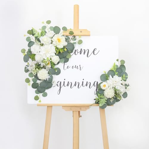2pcs Wedding Arch Flowers Welcome Sign Decorations