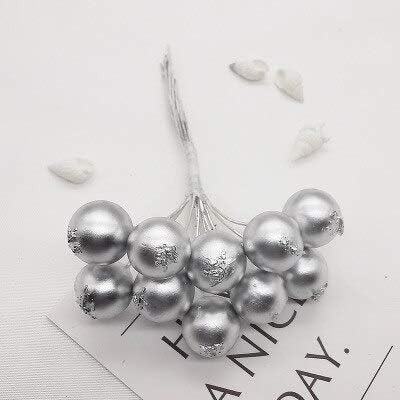 Silver Artificial Berry Holly Garland 10PCS