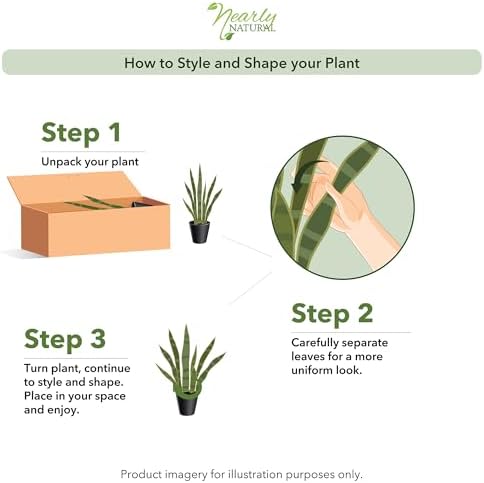 Nearly Natural 46 Inch Sansevieria Artificial Silk Plants Green
